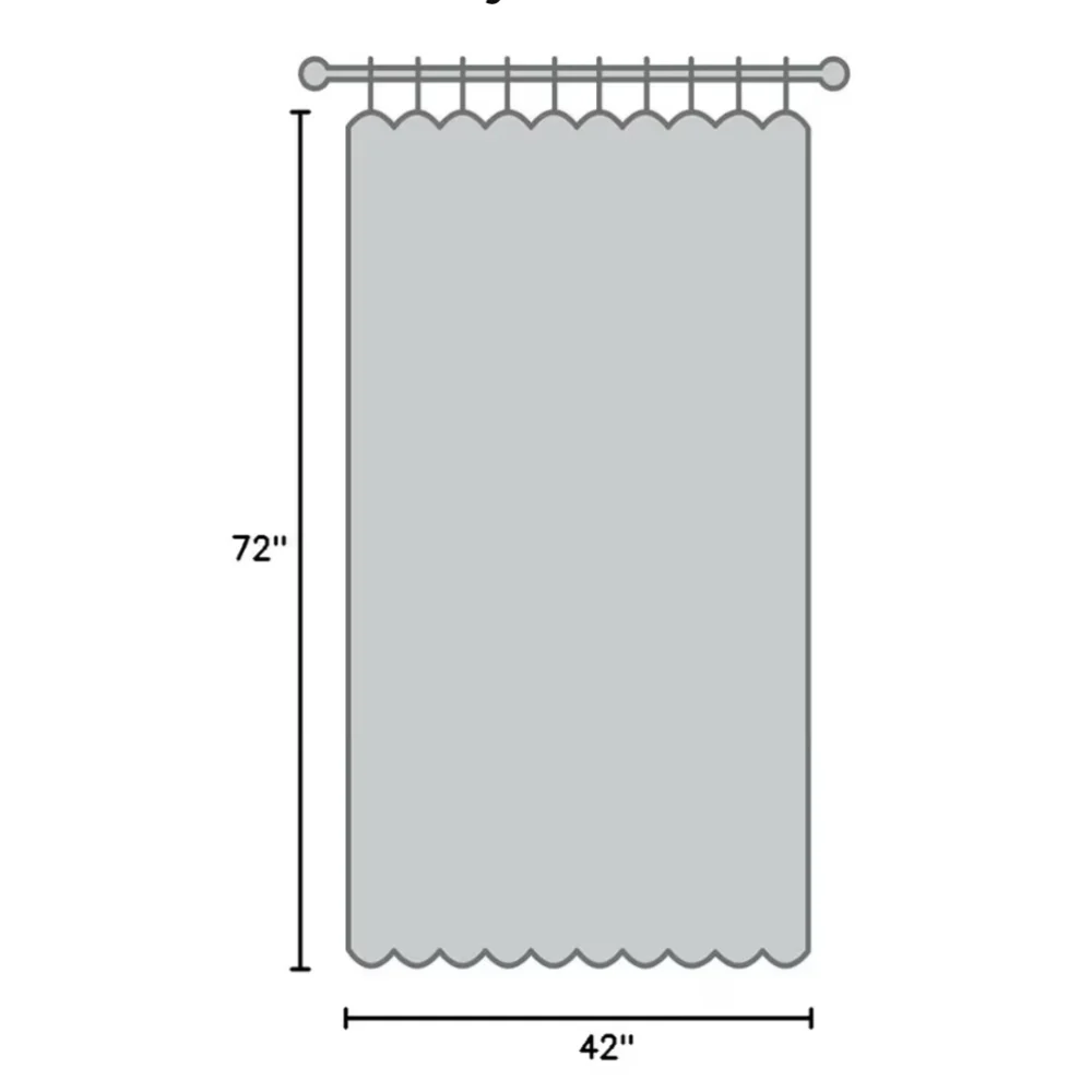 Gray Black Out Curtains 72x42